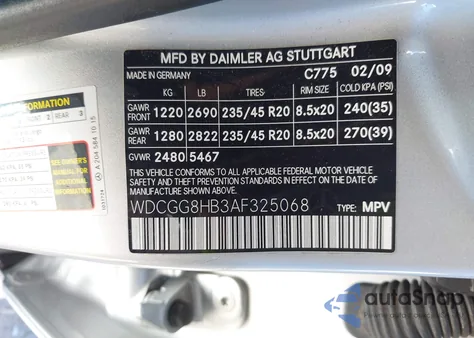 2010 Mercedes-Benz Glk 350 4Matic z USA, uszkodzony, nr VIN WDCGG8HB3AF325068